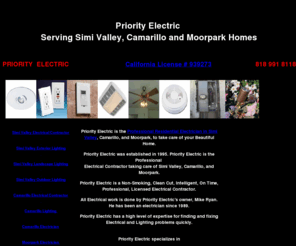 moorparkexteriorlighting.com: Priority Electric - Moorpark, California - Electrical Contractor Electrician
Priority Electric is the Professional Residential Moorpark Electrician to take care of your Beautiful Moorpark Home.