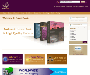 salafibooks.com: Salafi-Books.com - For Authentic Islamic Books! Home page
We at Salafi-Books take great care in selecting our books. Preffering those from the known scholars of ahlus-sunnah and their students that have followed in their footsteps...