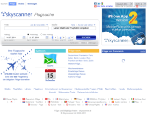 skyscanner.at: Cheap Flights - Compare Airline Tickets with Skyscanner.com
Skyscanner searches over 600 airlines and 670,000  routes to find cheap flights and airline ticket deals. Book direct, no fees at Skyscanner USA