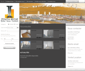 zenith-regie.com: Accueil - Immobilière Zénith Régie
