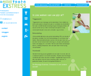 demassageexstress.com: De Massage Exstress
Stress en spanning en ziekteverzuim kom langs voor een drukpuntmasage.  Maak een einde aan stress door massage.