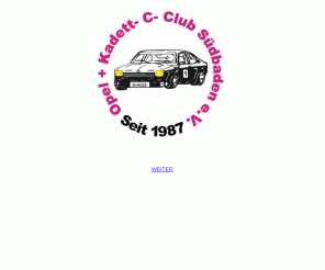 okccs.de: Opel+Kadett-C Club Südbaden e.V.
Opel + Kadett C Club Südbaden e.V. im Internet