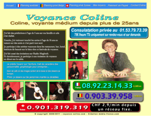 voyance-coline.com: voyance coline medium voyance en direct par téléphone particulier professionnel Paris Ile de france
Voyance : Mediums, tarologues, astrologues et autres spécialistes des arts divinatoires