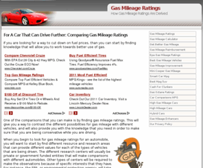 cargasmileageratings.com: Gas Mileage Ratings, Motorcyle, Auto, Tire
Finding gas mileage ratings for your car and how they are derived