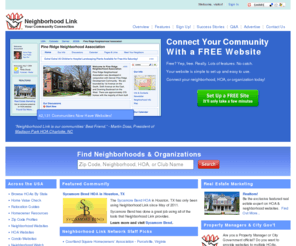 neighborhoodlink.com: Free HOA Websites, Neighborhood Websites, Homeowners Association Websites, Condo Websites, and Community Websites - Neighborhood Link
Neighborhood Link provides free websites to neighborhoods, HOAs, neighborhood watch groups, associations, community groups and nonprofits across the US.