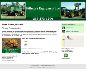 fillmoreequipment.net: Sithl Three Rivers, MI - Fillmore Equipment Inc 269-273-1200
Fillmore Equipment Inc provides Sithl, Curtis, Harlo, Dieci to Three Rivers, MI. Call 269-273-1200 For Inquiries.