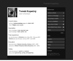 kopecny.info: Tomáš Kopečný (senior web developer)
