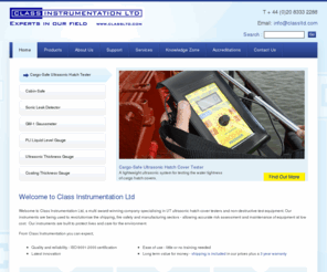 ndtinternational.com: Ultrasonic Testing Instruments | Class Instrumentation Ltd
Award-winning designer and manufacturer of NDT ultrasonic testing instruments, Cargo-Safe hatch cover testers, liquid level meters. View our wide range.