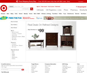 rivertowntrading.biz: Target.com - Furniture, Patio, Baby, Toys, Electronics, Video Games
Shop Target and get Bullseye Free shipping when you spend $50 on over a half a million items. Shop popular categories: Furniture, Patio, Baby, Toys, Electronics, Video Games.