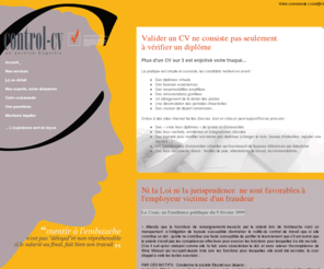 control-cv.com: Vérifier faux cv, diplôme, parcours professionnels, enquête anciens employeurs - Control-CV
 Control-CV, services de vérification de parcours professionnels : diplômes, cv, contacts avec les anciens employeurs.