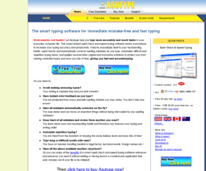asutype.com: Type more accurately and much faster with Asutype
Asutype is a smart instant spell check and speed typing software that works with all Windows applications to make your typing perfectly accurate and fast