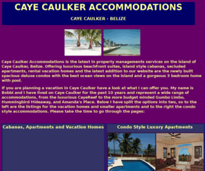 cayecaulkeraccommodations.com: Caye Caulker Accommodations
Site for Caye Caulker Accommodations, Caye Caulker, Belize 