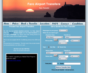 faro-airport-transfers.net: Faro Airport Transfers, Faro Transfer
Faro Airport Transfers, Faro Transfer. Low cost Faro Airport Transfers in all the Algarve, Portugal