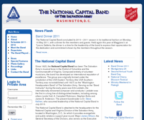 nationalcapitalband.net: The National Capital Band
The official site of the National Capital Band of the Salvation Army, based in Washington, DC.