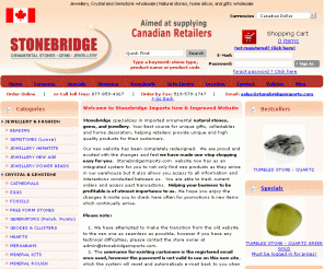 stonebridgeimports.com: StoneBridge Imports Ltd.
 Stonebridge specializes in imported ornamental natural stones, gems, and jewellery. Your Best source for unique gifts, collectables and home decoration, helping retailers provide unique and high quality products to their customers.
