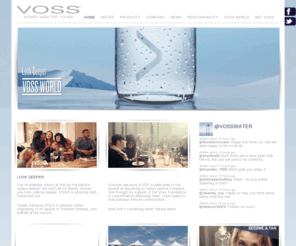 voss-water.biz: Sparkling Mineral Water | Bottled Water Suppliers | Artesian Water Company
VOSS Artesian Water from Norway is pure water with an amazing taste.  Drawn from a pristine aquifer, Norwegian sparkling mineral water is naturally unfiltered and among the best in the world.