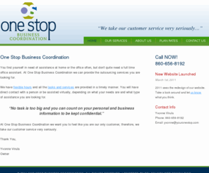 yourosbc.com: One Stop Business Coordination Wethersfield, CT
Need a home or office assiatant but can't afford full time help, One Stop Business Coordination offers assistance.