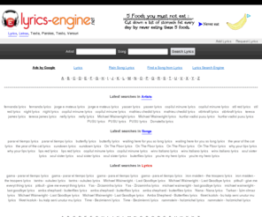 lyrics-engine.net: Lyrics-engine.net
Lyrics-engine.net, Letras, Texte, Paroles, Testo, Versuri