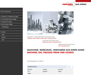 ringwalzen.com: Profiroll Technologies GmbH  - Deutsch
Hersteller für Gewindewalzen bzw. Gewinderollen