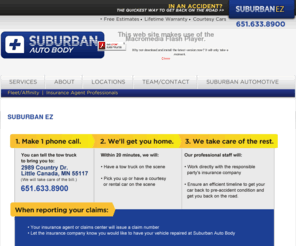 suburbanautobody.com: Home « Suburban Auto Body
Suburban AutoBody will make your collision repair process go smooth we are the premier auto body repair center with state of the art tools and technology and best customer service and highest quality workmanship