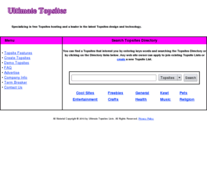 ultimatetopsites.com: Ultimate Topsites - create or join a topsite list.
