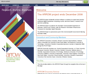 arrow.edu.au: Australian Research Repositories Online to the World
Australian Research Repositories Online to the World