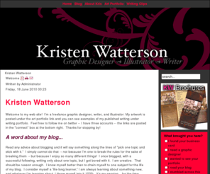 kriswatterson.com: Kristen Watterson
Kristen Watterson's professional portfolio as a graphic designer, illustrator, and writer