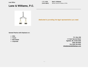 laneandwilliamspc.com: Lane and Williams, P.C.
Neil Williams Attorney