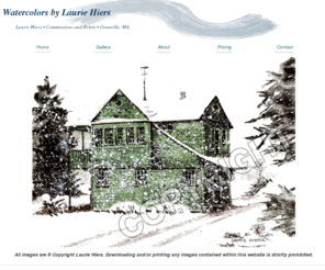 lauriehierswatercolors.com: Laurie Hiers Watercolors | Granville, MA | Commissions and Prints
Laurie Hiers is a watercolor artist from Granville, MA specializing in pet portraits, portraits of people, and unique homes. Take a look at her Gallery of artwork!