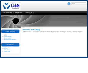 cgemsolutions.com: Welcome to the Frontpage
CGEM Solutions - Desarrollo Web