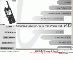 hertz-elektronik.de: H.E.R.T.Z Elektronik, Funklösungen, Betriebsfunk, Bündelfunk
H.E.R.T.Z Elektronik, Funklösungen, Betriebsfunk, Bündelfunk, Funktechnik, Wir schaffen Verbindungen