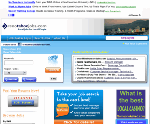 renotahoejobs.com: Reno Tahoe Jobs - RenoTahoeJobs.com: Jobs in Reno Tahoe and Careers in Reno Tahoe -
