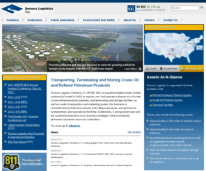 sunocologistics.com: Home | Sunoco Logistics
Sunoco Logistics Partners L.P. is in the business of transporting, terminalling, and storing refined products and crude oil.