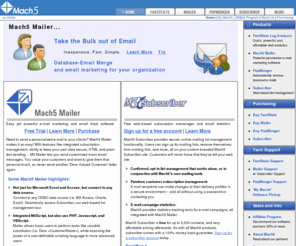 mach5mailer.com: Mach5: FastStats Log File Analysis | Mach5 Email Database Mailer
Mach5 Development makes innovative, easy to use software. Our tools make websites work for businesses with the fastest log analysis software available.