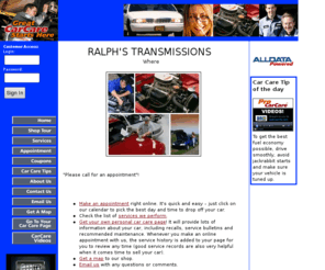 ralphstransmissionservice.com: RALPH'S TRANSMISSIONS
ralph's transmissions automotive service and repair