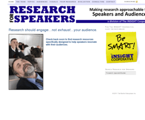 speakerresearch.org: Research for Speakers — Making Research Approachable for Speakers and Audiences.
Making Research Approachable for Speakers and Audiences.