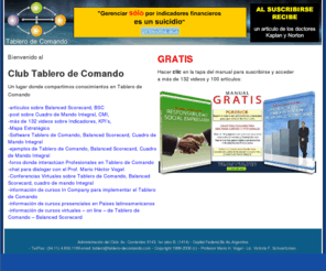 tablerodecomando.com: Tablero de Comando, Balanced Scorecard, Balance Score Card, BSC
Tablero de comando, compartimos conocimientos: 132 videos, 100 artículos de Balanced Scorecard, Balance Score Card, 
Balance escorecard, Balanced escorecard, Balancedscorecard,bsc balancde scorecard