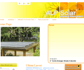 alpsolar.it: ALP Solar - impianti fotovoltaici
ALP Solar - soluzioni solari fotovoltaiche adatte ad ogni esigenza.