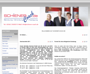 schiener-coach.com: Willkommen auf Schiener-Coach.de
Schiener Coach - Ihr Coach für Ihr Unternehmen.