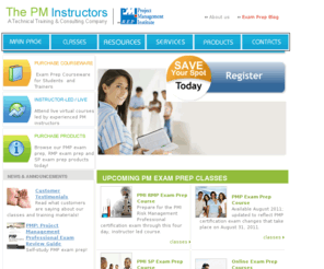 thepmi-rmpinstructors.com: The BEST Place for PMP Exam Prep, PMI-RMP Exam Prep, PMI-SP Exam Prep and CAPM Exam Prep Training Classes
The PM Instructors is an REP that specializes in pmp exam prep, rmp exam prep and sp exam prep by providing courseware and training classes to help students to pass PMI certification exams. 