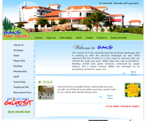 bansc.in: hotels in chittoor,Resorts in Chittoor,hotels in tirupati,Resorts in tirupati
Bans Constructions Limited, incepted in the year 1996, was majorly involved in road laying activity and has taken up prestigious ventures such as Pilot Road Maintenance Project and BOT Project efficiently completed and appreciated by World Bank.The Idea of Bans the Hotel originated from short coming of a Star Hotel in Chittoor town which was great inconvenience to all those business men in and around Chittoor. Bans the Hotel took it shape from the passionate vision of young and energetic management. Bans the Hotel is nestled amidst the picturesque hills and scenic beauty. The rock creation depicting the old age structures and rich lush green landscapes developed by experienced horticulturists will definitely alleviate the stress of present busy monotonous and mechanical life, Bans the Hotel also has locational advantage of it self situated between the famous pilgrimage places like Tirumala, Kanipakam, Ardhagiri, Lakshminarayani golden temple (Vellore) and Kanchi.