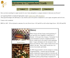 copperheadnorth.com: Welcome to Copperhead North
at copperhead north we handcraft high quality copper window boxes and wall planters to showcase your flowers.