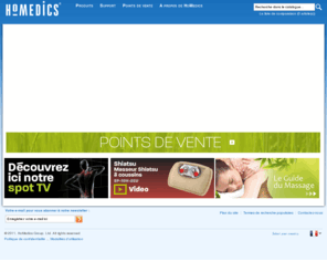 homedics.fr: HoMedics.fr |  HoMedics France
HoMedics, le numéro 1 des produits de  massage et de bien-être. Distec International, distributeur exclusif pour la Belgique, les Pays-Bas, le Luxembourg et la France.