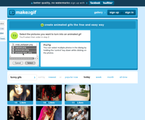 makeagif.com: Make A Gif - Animated Gif Maker, Free Gifs Creator Online
Learn how to make a gif. Create animated gifs online with our free gif animator in just three easy steps. Upload, Customize, Create.