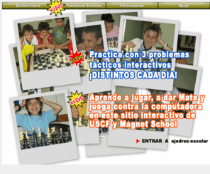 ajedrez-escolar.org: ajedrez-escolar
En Ajedrez Escolar se promueve el ajedrez como herramienta de materia curricular en las escuelas para aprender a jugar y resolver problemas interactivamente