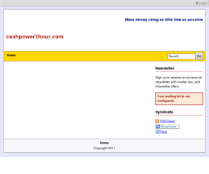 cashpower1hour.com: Make money using  as little time as possible
Make money using  as little time as possible