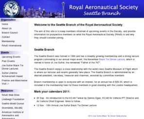 seattle-raes.org: Royal Aeronatical Society, Seattle Branch
 