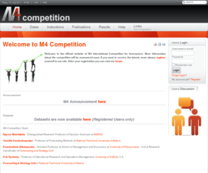 m4competition.com: M4 Competition - Home
The official website of M4 International Competition for forecasters.