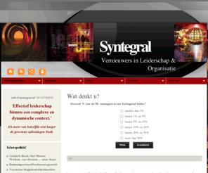 verbruggen-letty.com: HNW Boek
Syntegral, nieuw leiderschap en organiseren