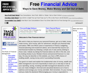 free-financial-advice.net: Financial Advice
Free financial advice and financial help on how to save money, get out of debt, and find financial freedom.